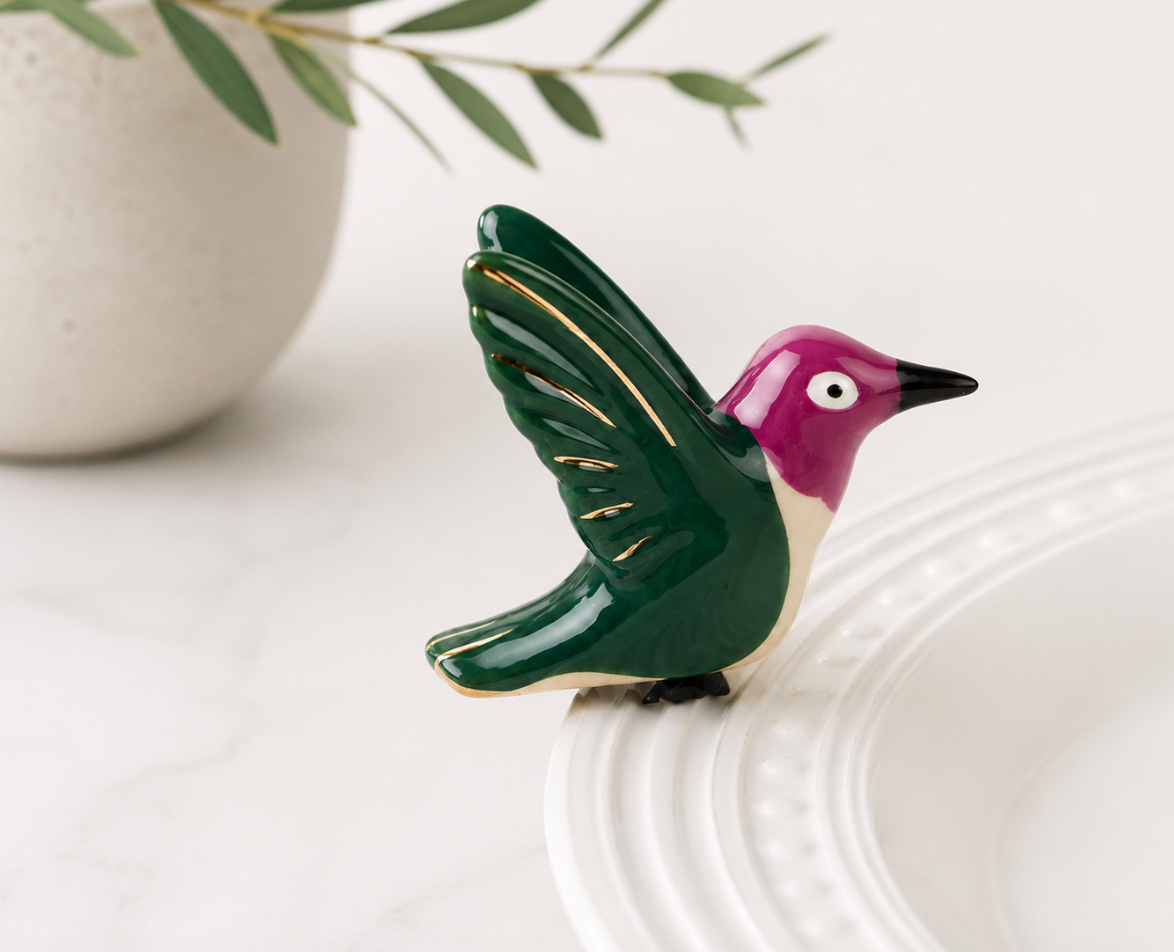 Nora Fleming Humm-Dinger Hummingbird Mini Hand-Painted Collectible