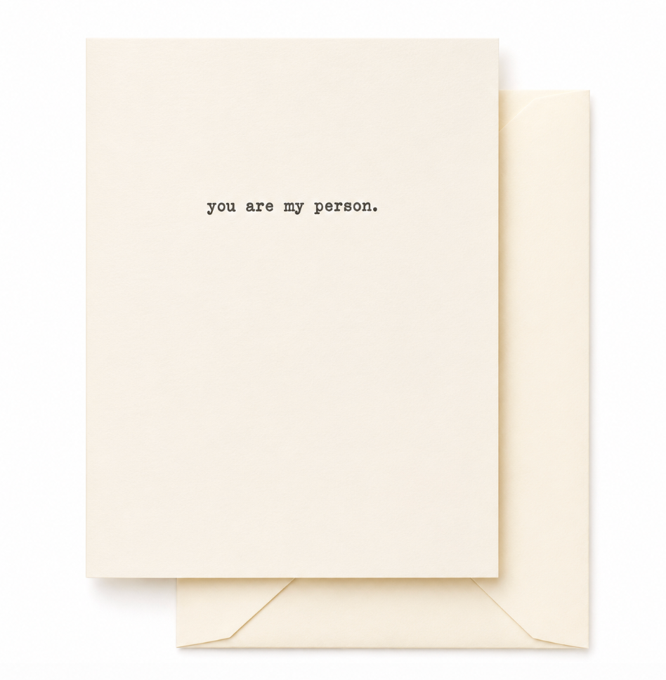 My Person Letterpress Greeting Card