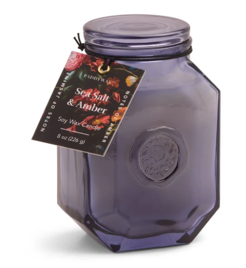 Paddywax Botanica Sea Salt & Amber Candle – 8 oz