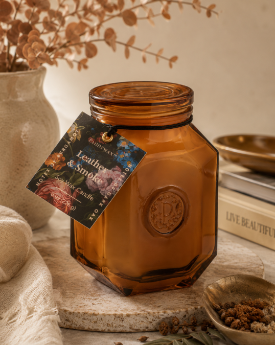 Paddywax Botanica Leather & Smoke Candle – 8 oz