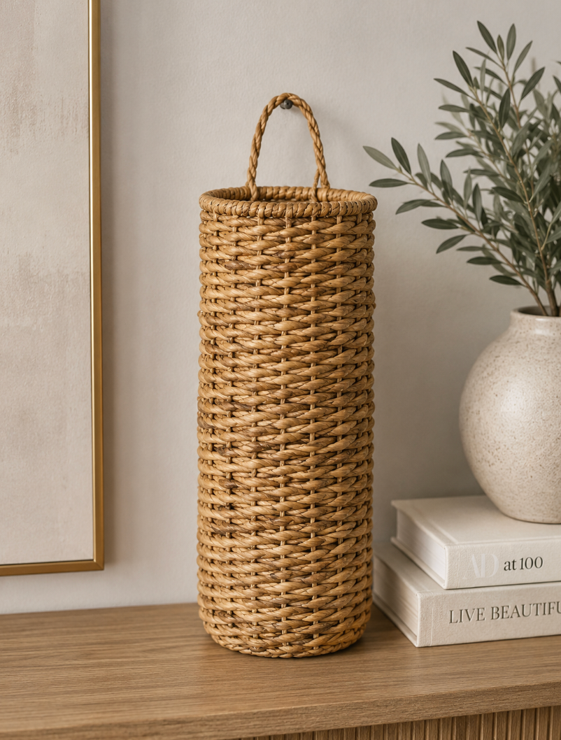 Large Handwoven Seagrass Wall Basket