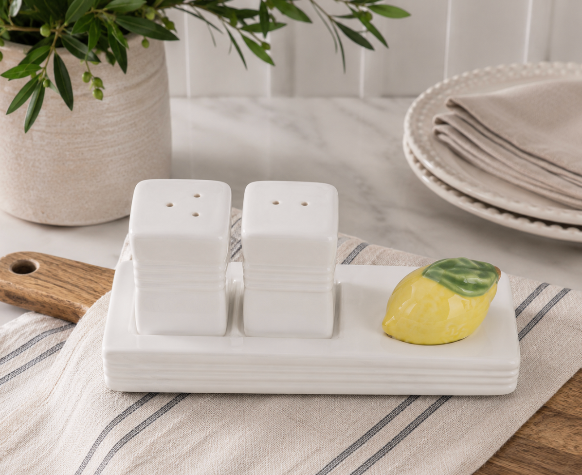 Nora Fleming Pinstripes Salt & Pepper Shakers