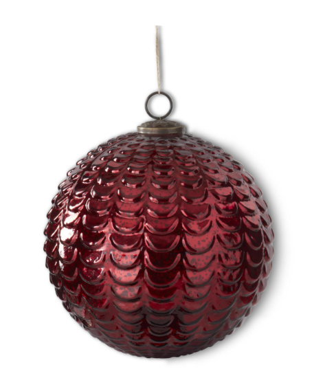 7.5 in. Red Glass Round Ornament