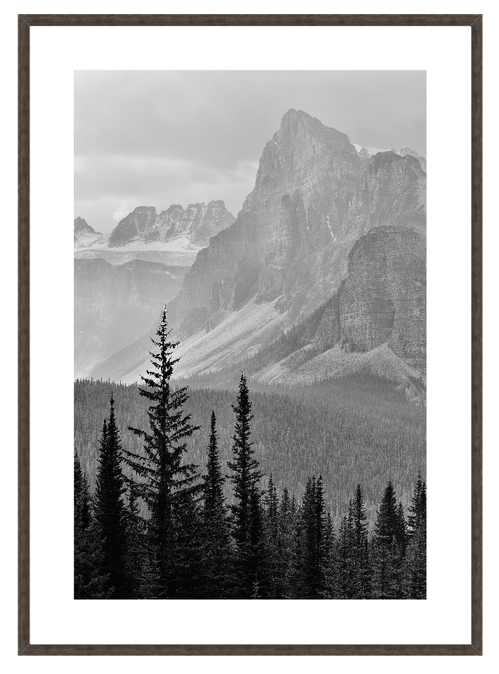 Custom for DAHL :  Mountain Life 2|30x42|Glass Framed|Walnut Frame