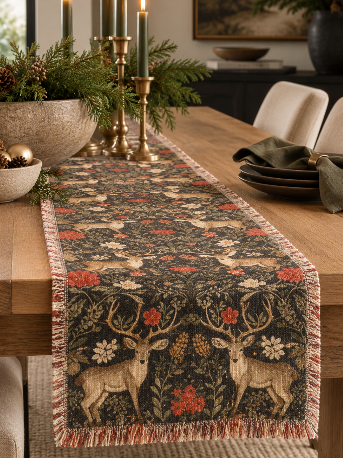 Balmoral Deer Print Table Runner