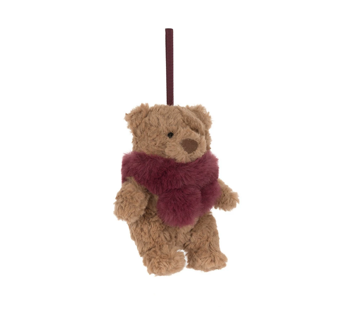 Jellycat Bartholomew Bear Winter Warmer Decoration