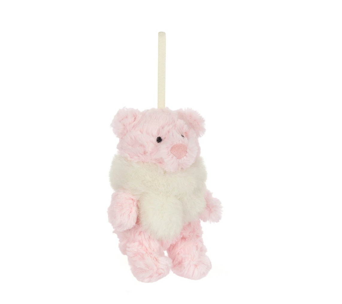 Jellycat Leola Bear Winter Warmer Decoration