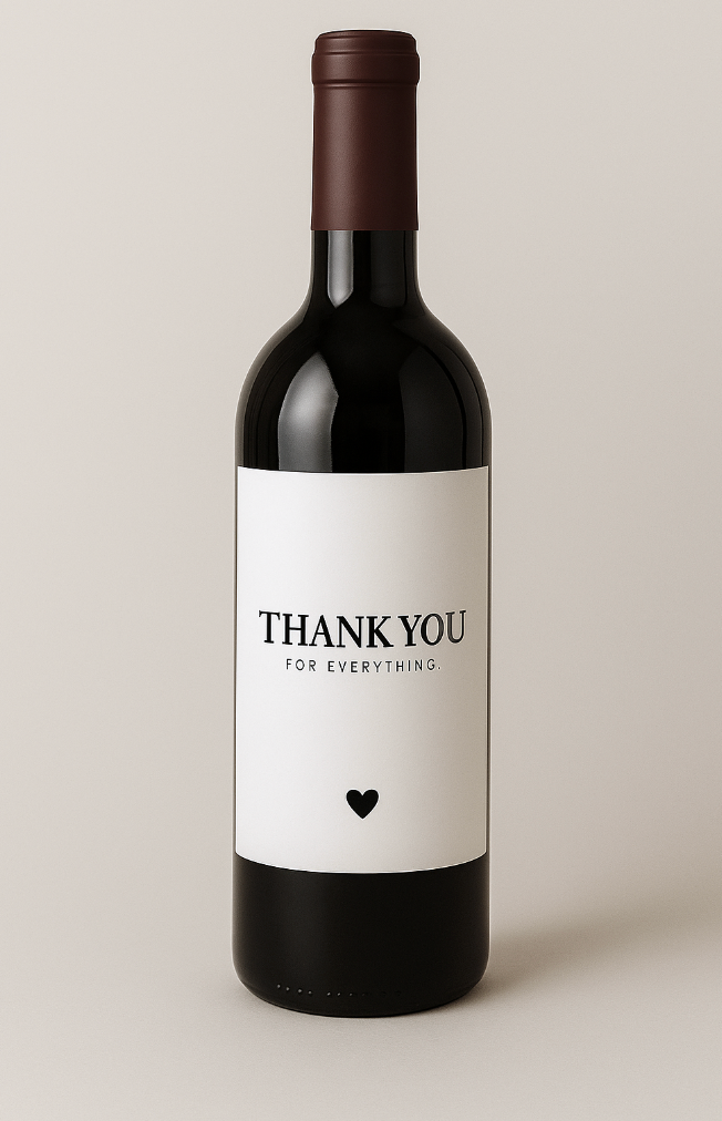 Thank You - Wine Label