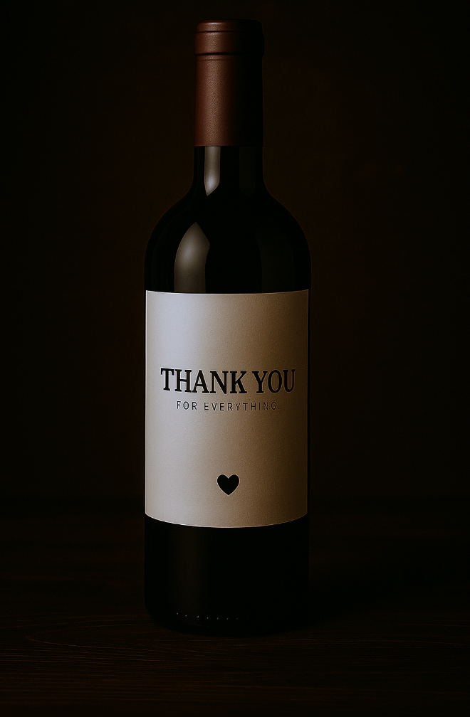 Thank You - Wine Label