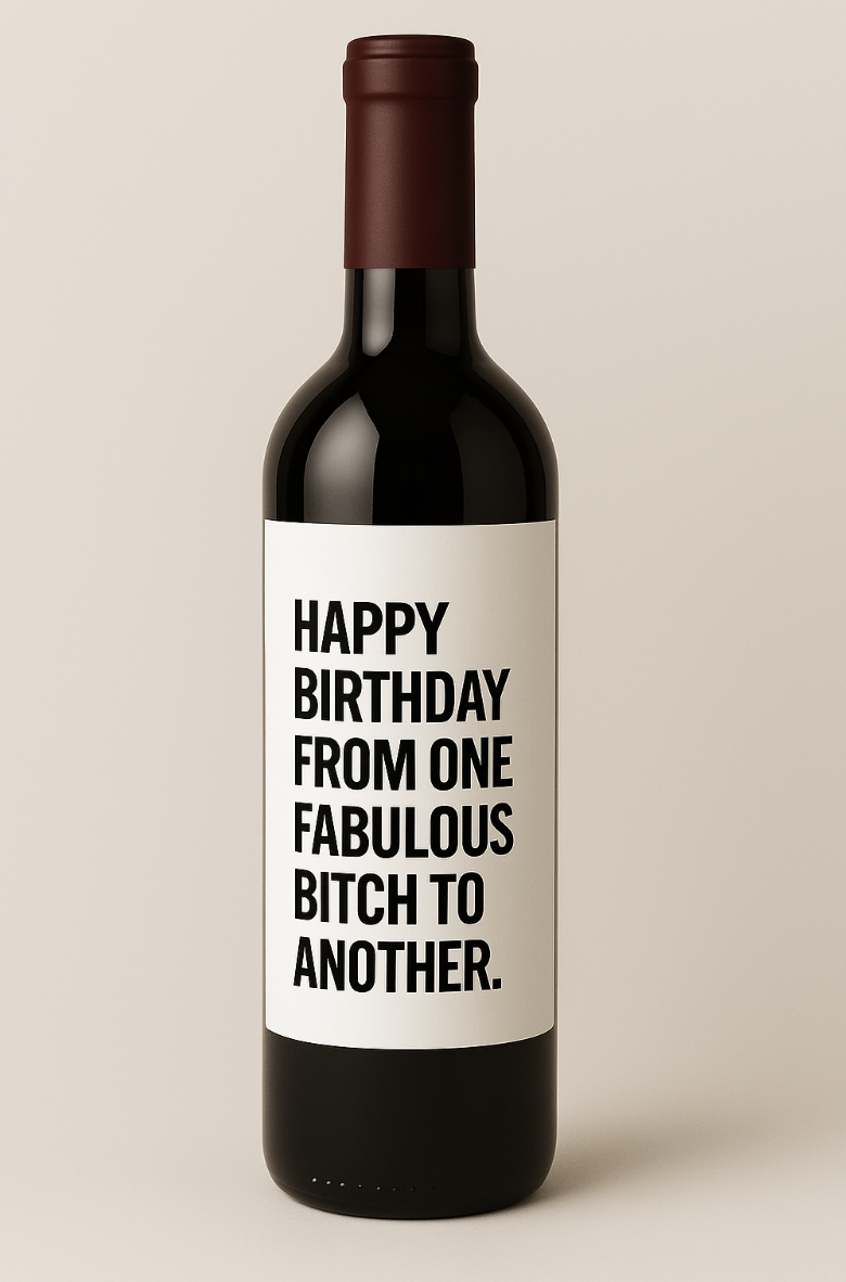 Happy Birthday - Wine Label