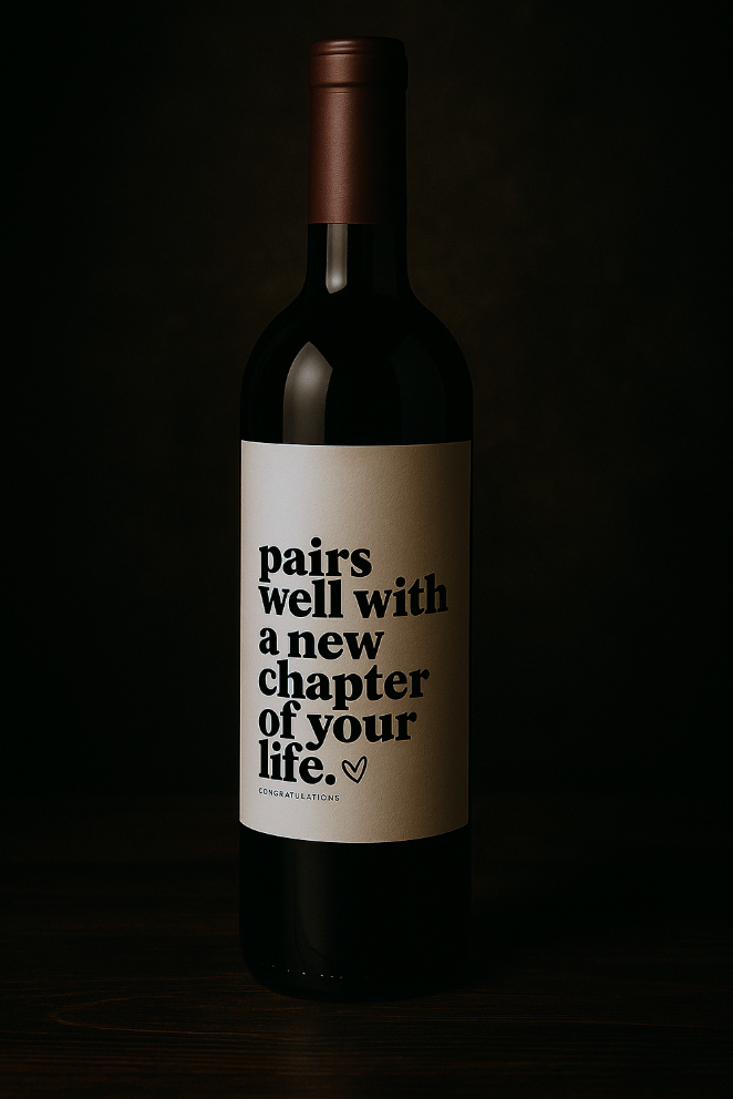 Pairs well with a new chapter in your life - Wine Label