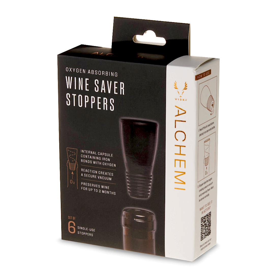 Viski - Alchemi Repour Vaccuum Seal Wine Stoppers - Set of 6