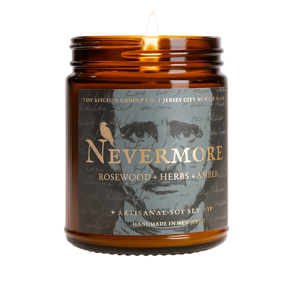 Nevermore Wood Wick Candle- 8 oz.