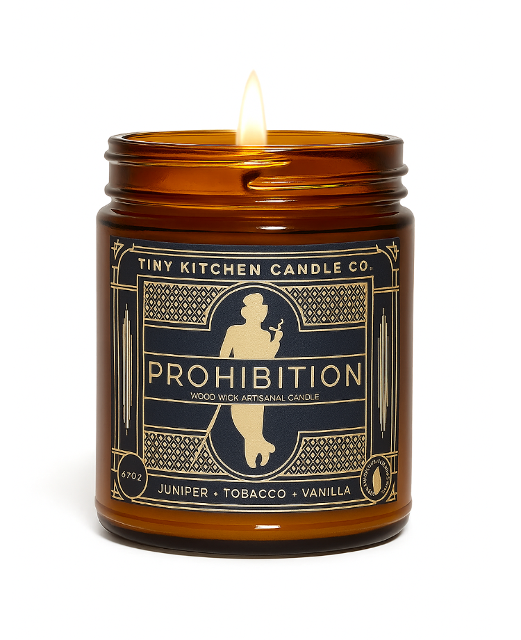 Prohibition Wood Wick Candle- 8 oz.