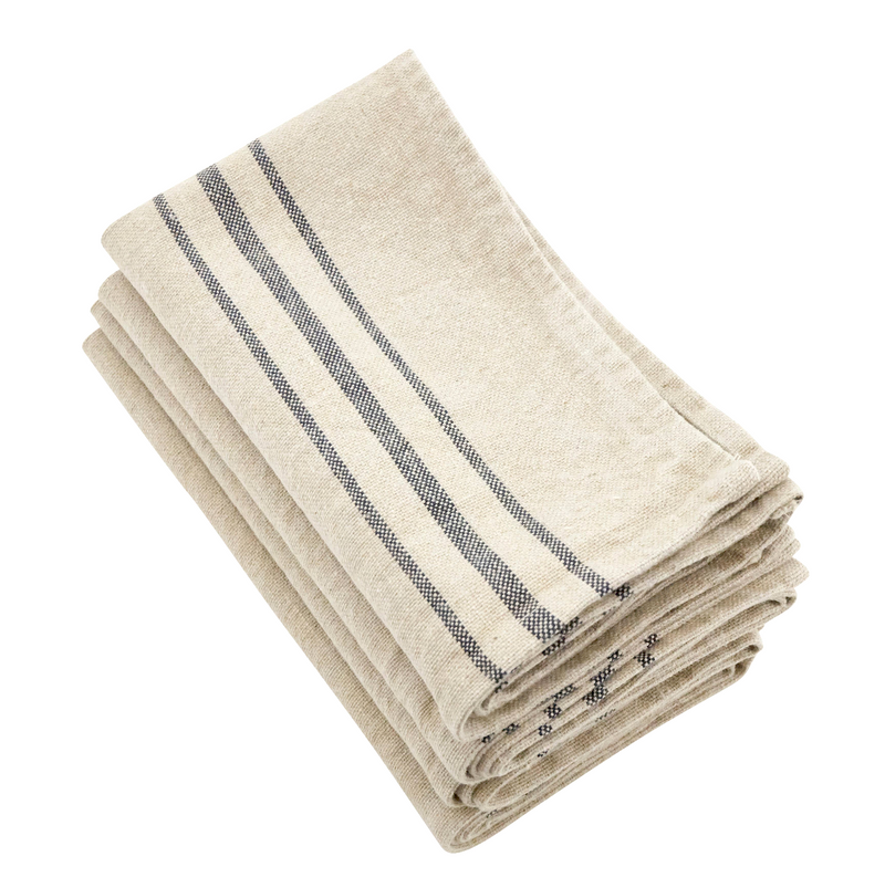 Striped  20" Linen Napkin - Set of 4  | Niche&Co.