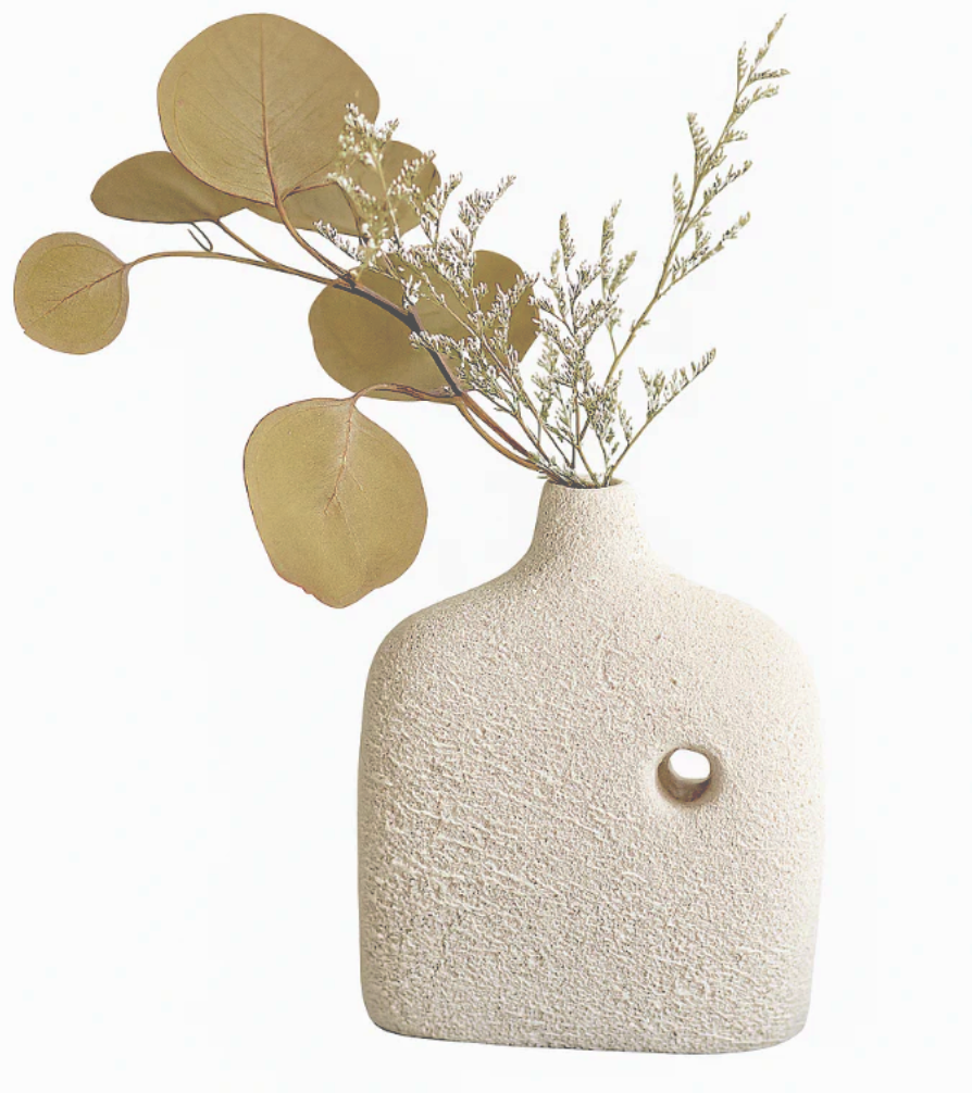 Cream Textured Ceramic 5" Vase | Niche&Co.