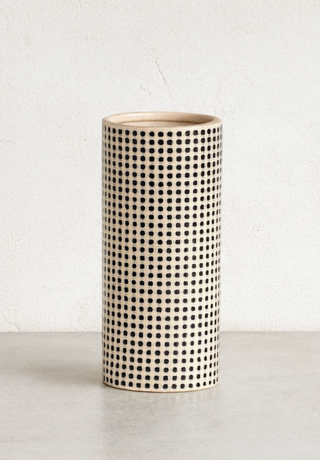 Black Dot Ceramic Vase | Niche&Co.