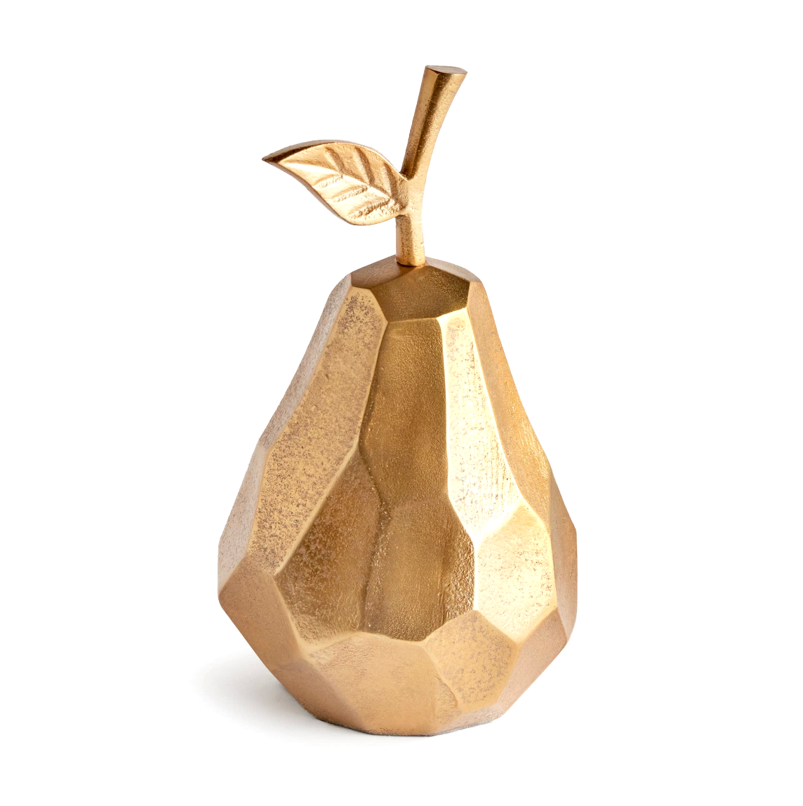 Faceted Gold Pear Sculpture | Niche&Co.