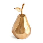 Faceted Gold Pear Sculpture | Niche&Co.