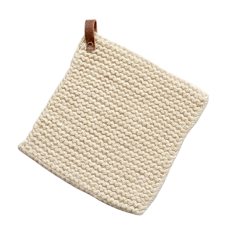 Knitted Pot Holder – Natural Cotton | Niche&Co.