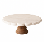 Scalloped Marble Cake Stand | Niche&Co.