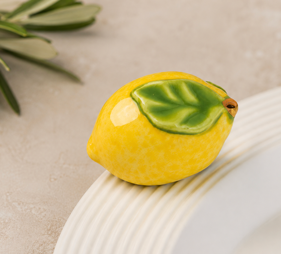 Nora Fleming Lemon Squeeze Lemon Mini | Hand-Painted Citrus Collectible