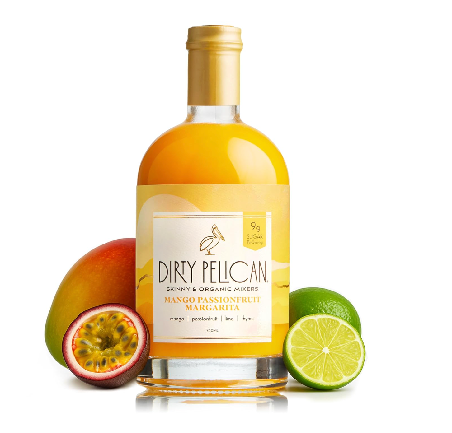 Dirty Pelican Mango Passionfruit Margarita Cocktail Mixer 750mL