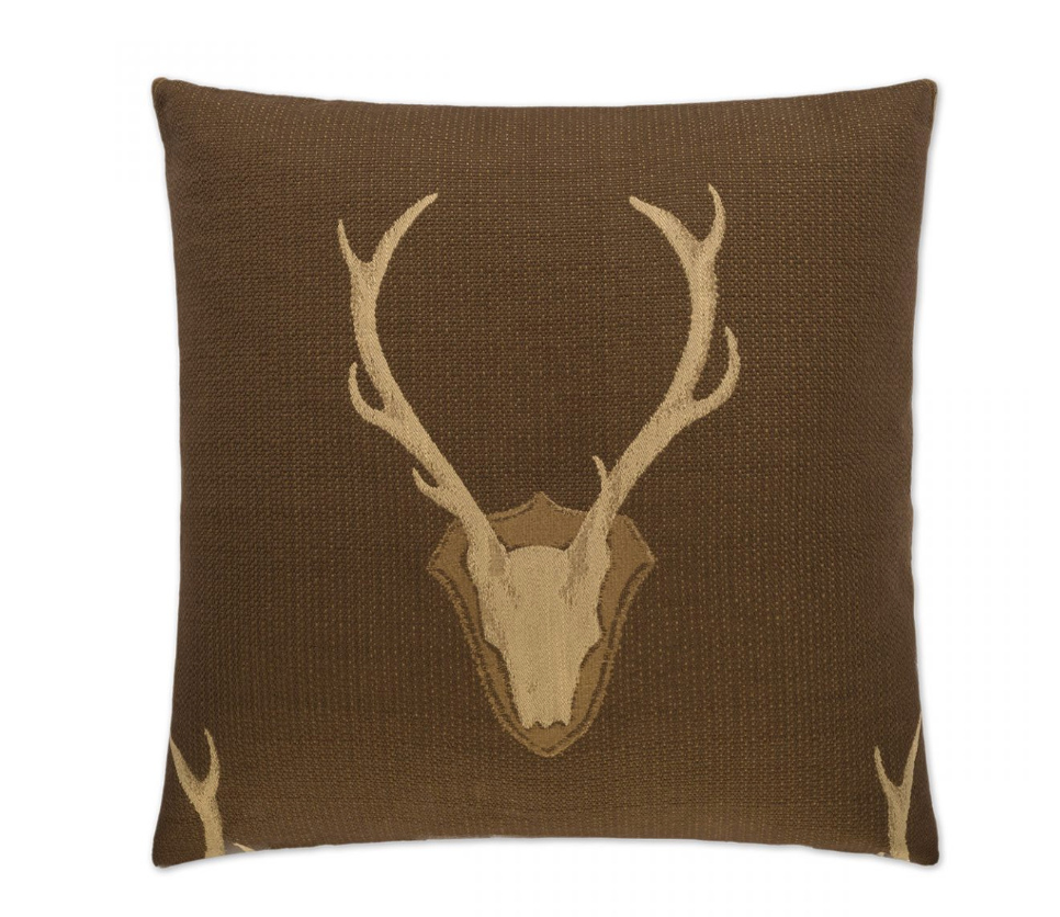 Brown Buck 24x24 Feather Down Decorative Throw Pillow