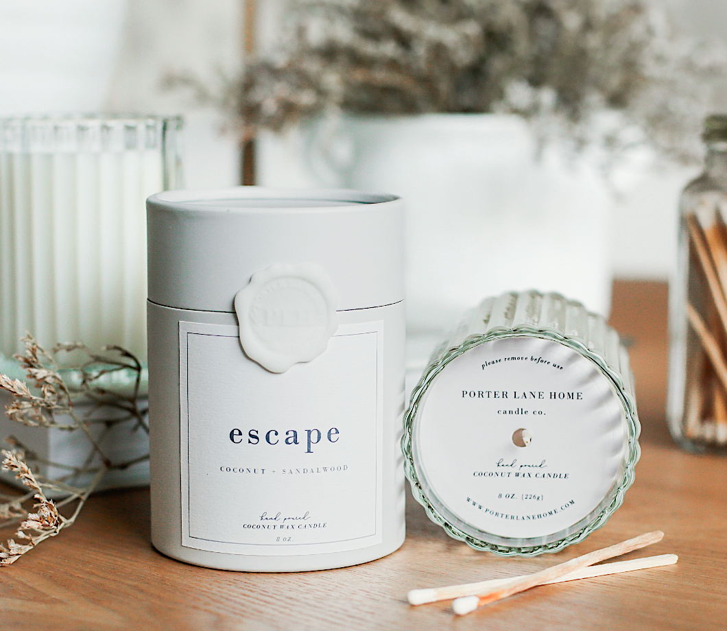 Escape Coconut Sandalwood Coconut Wax Candle 8oz
