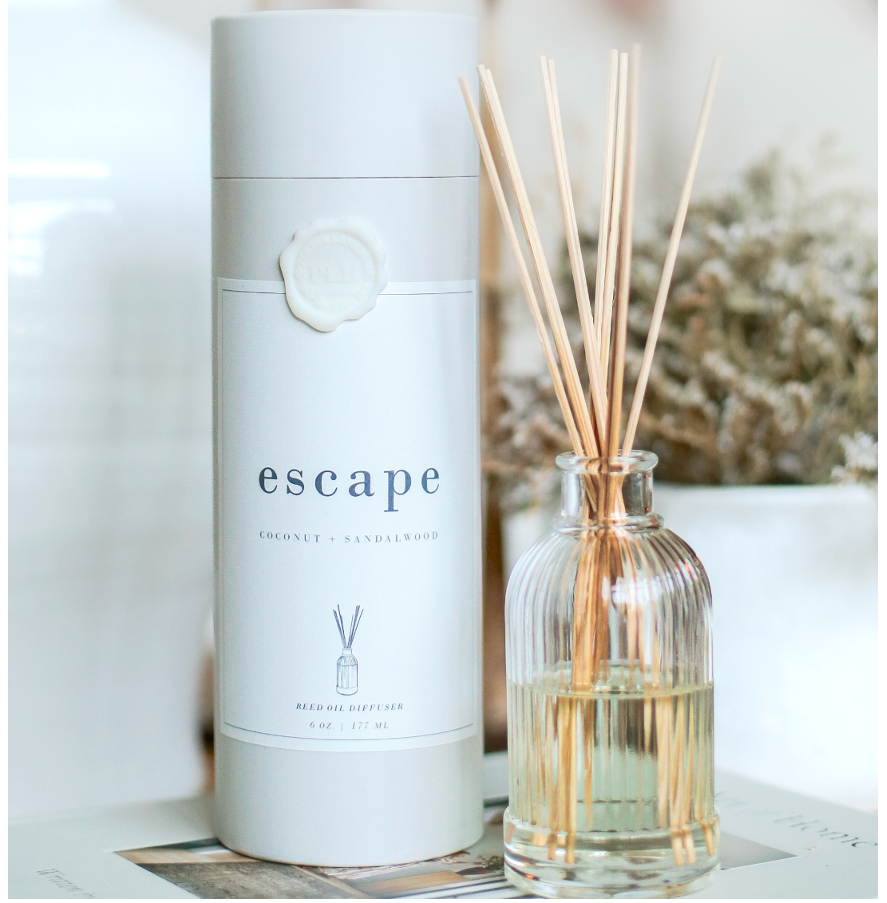 Escape Coconut Sandalwood Reed Diffuser 6oz