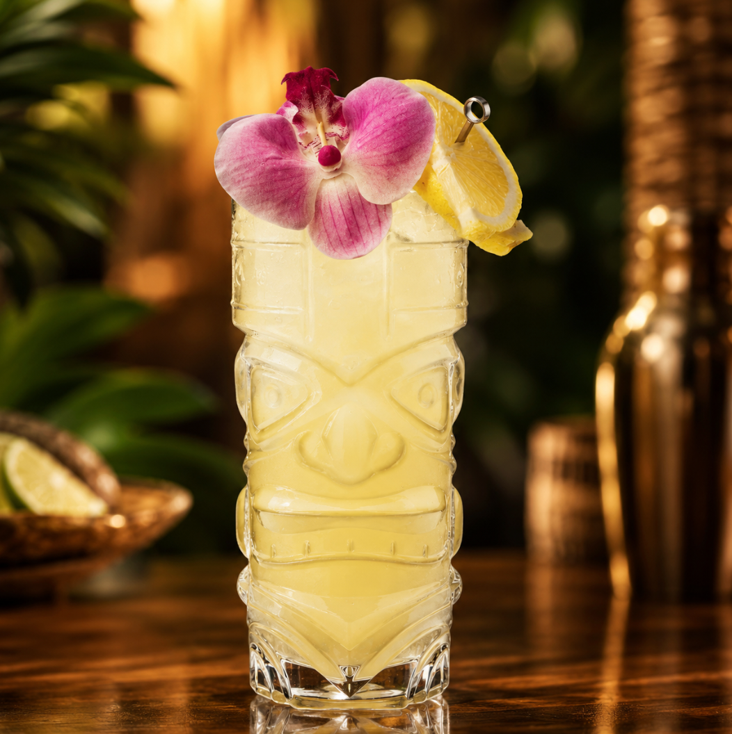 Crystal Tiki Cocktail Glass 14 oz (Set of 2)