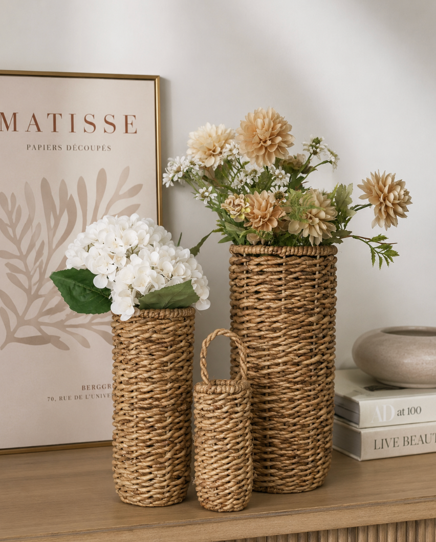 Medium Handwoven Seagrass Wall Basket