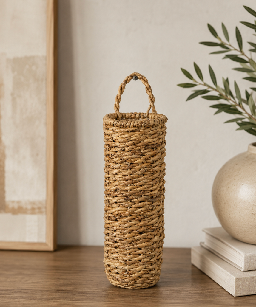 Medium Handwoven Seagrass Wall Basket