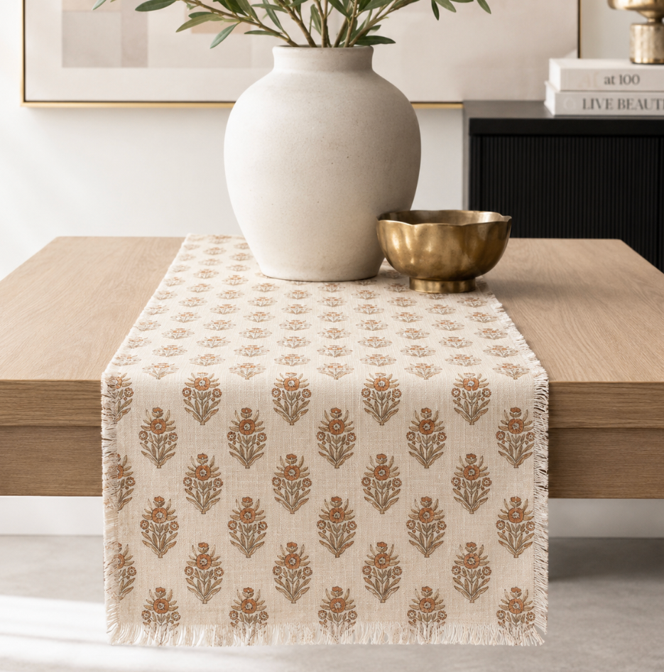 Block Print Silhouette Table Runner
