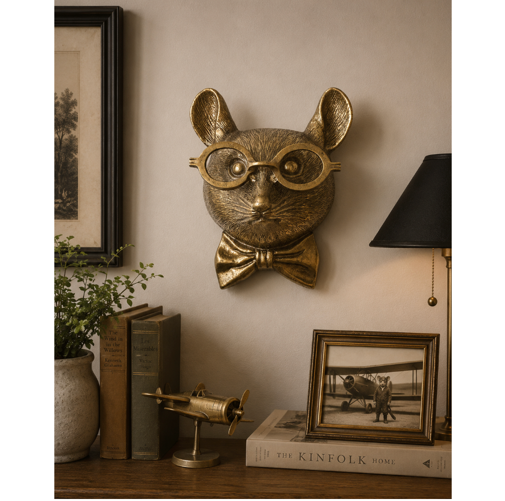 Louie the Mouse Bronzed Wall Mount