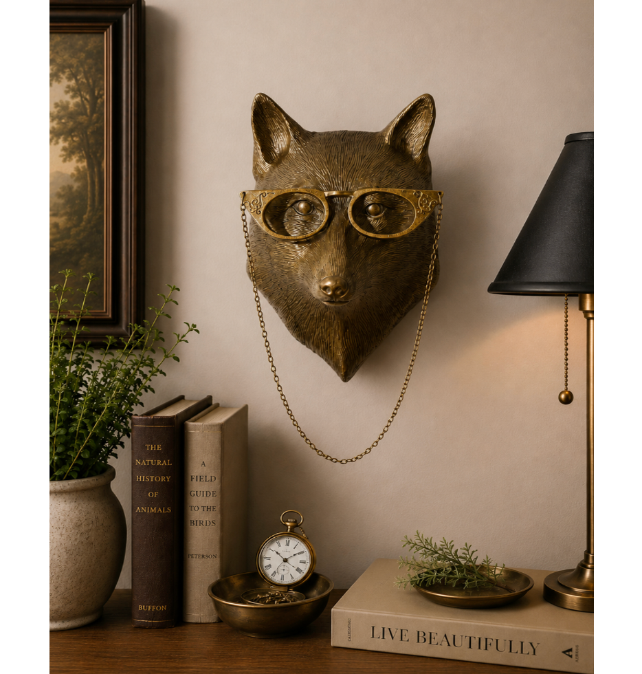 Eloise the Fox Bronzed Wall Mount
