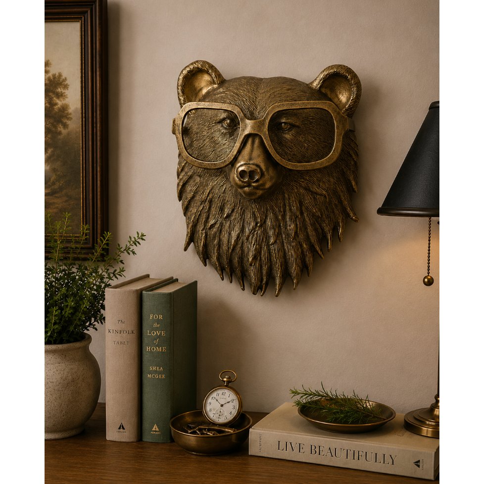 Beatrice the Bear Bronzed Wall Mount