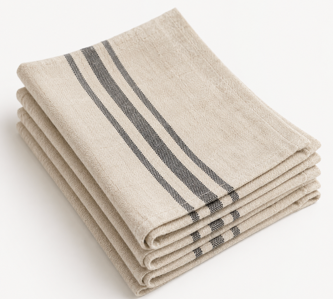 Striped Linen Napkins (Set of 4)