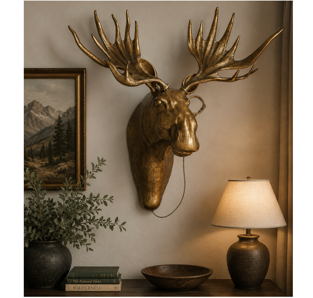 Eugene the Moose Bronzed Wall Mount