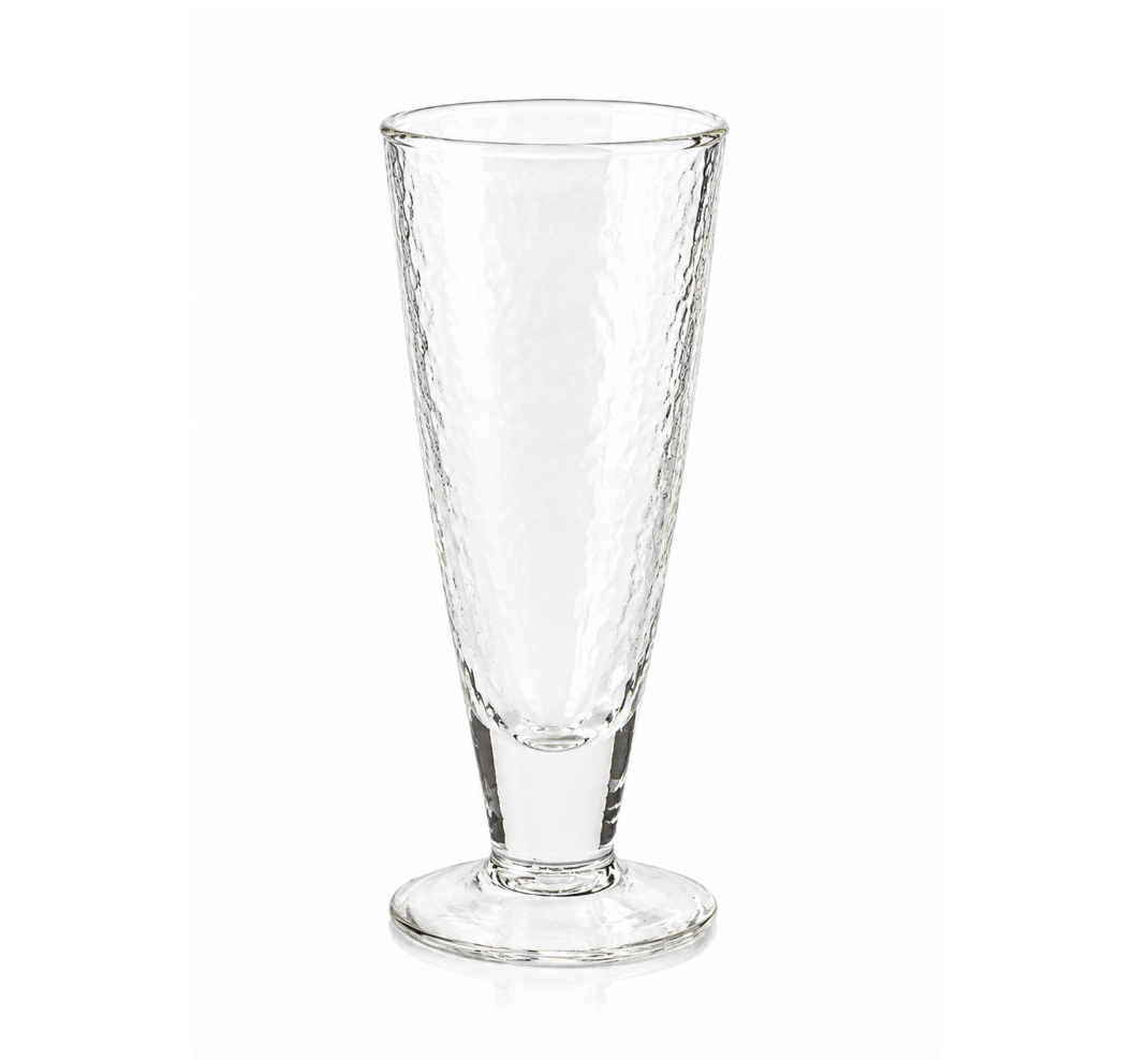 Pebbled Footed Tulip Glass