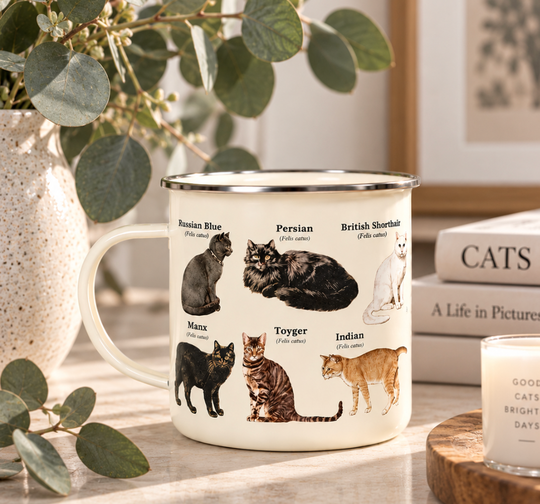 Cats - Enamel Mug