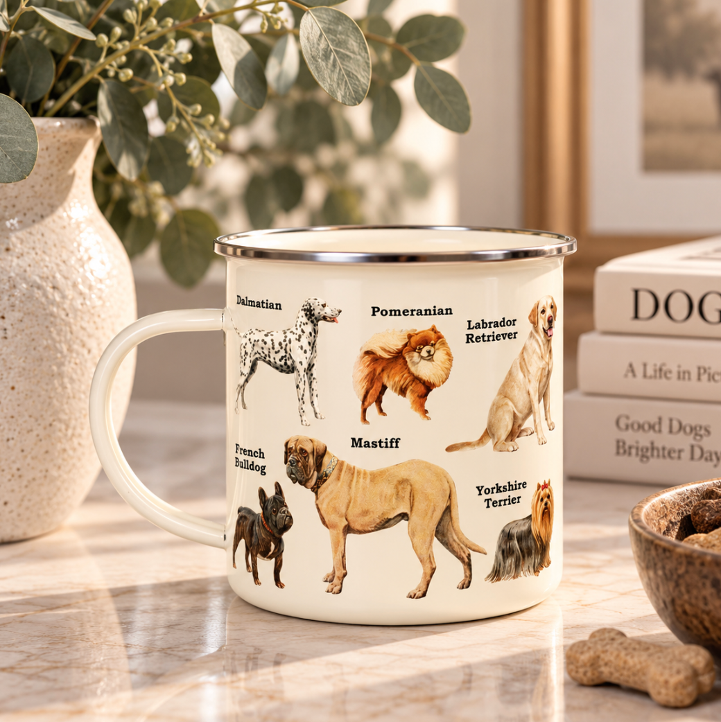 Dogs Enamel Mug