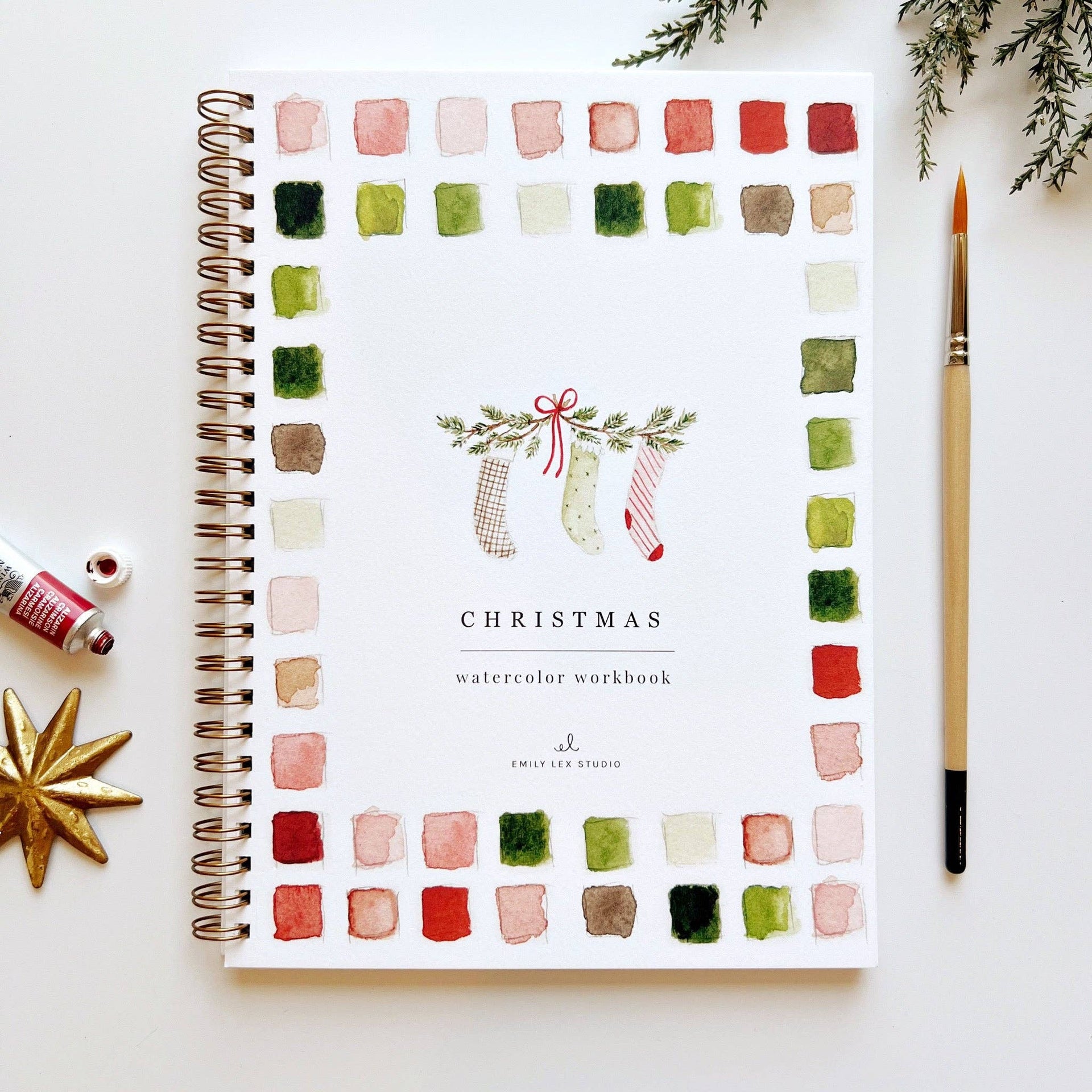 Christmas watercolor workbook | Niche&Co.