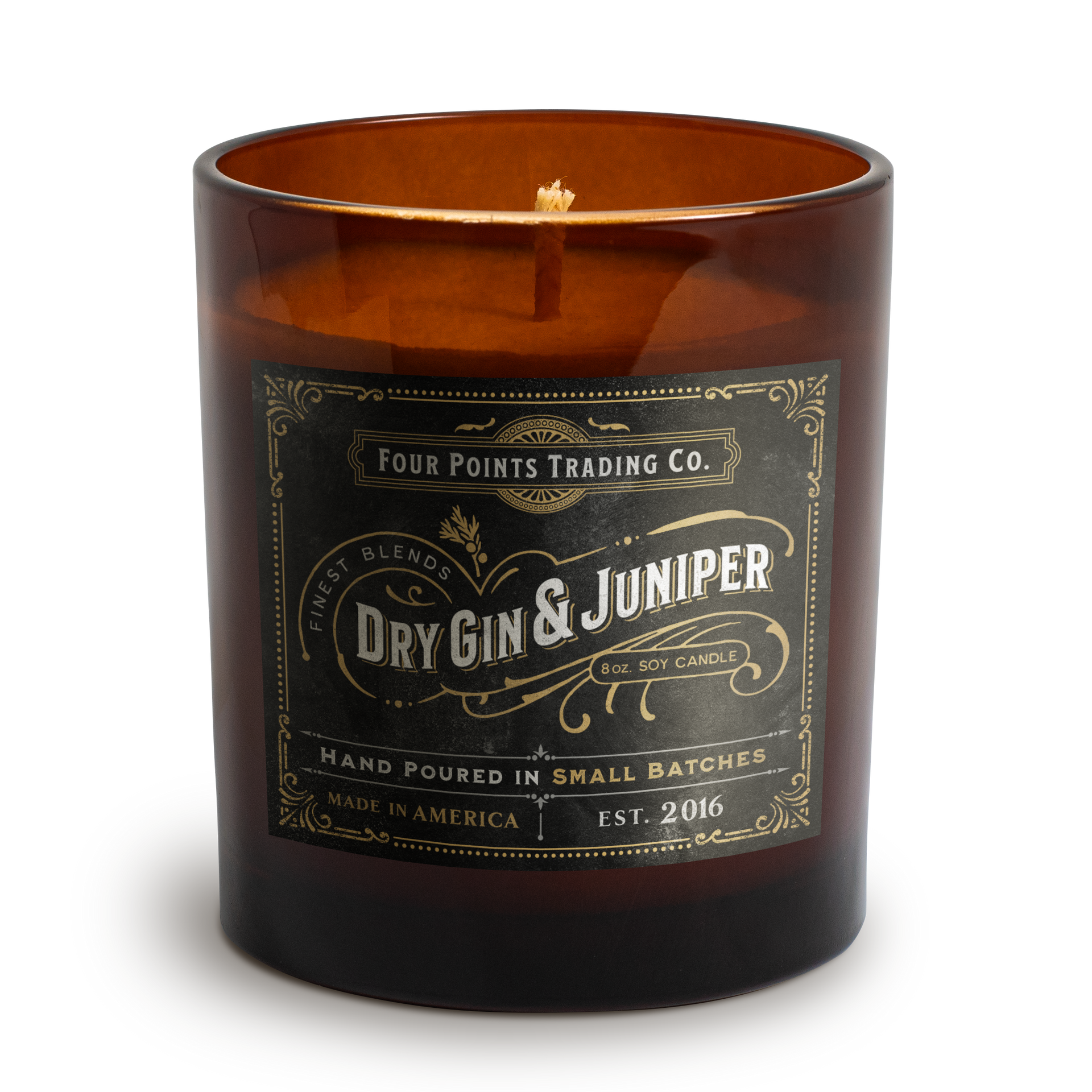 Four Points Trading Co Dry Gin Juniper Soy Candle 8oz