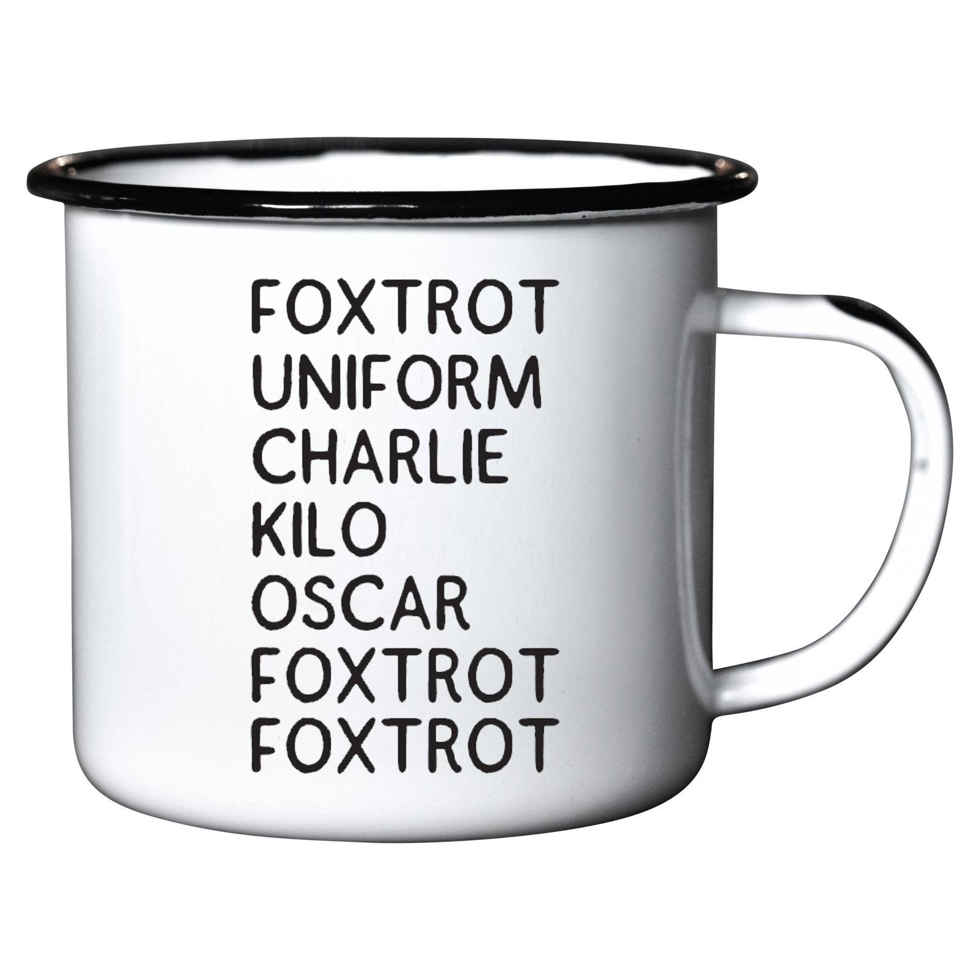 Swag Brewery Foxtrot Uniform Charlie Kilo Oscar Foxtrot Foxtrot Enamel Camp Mug | 16 oz