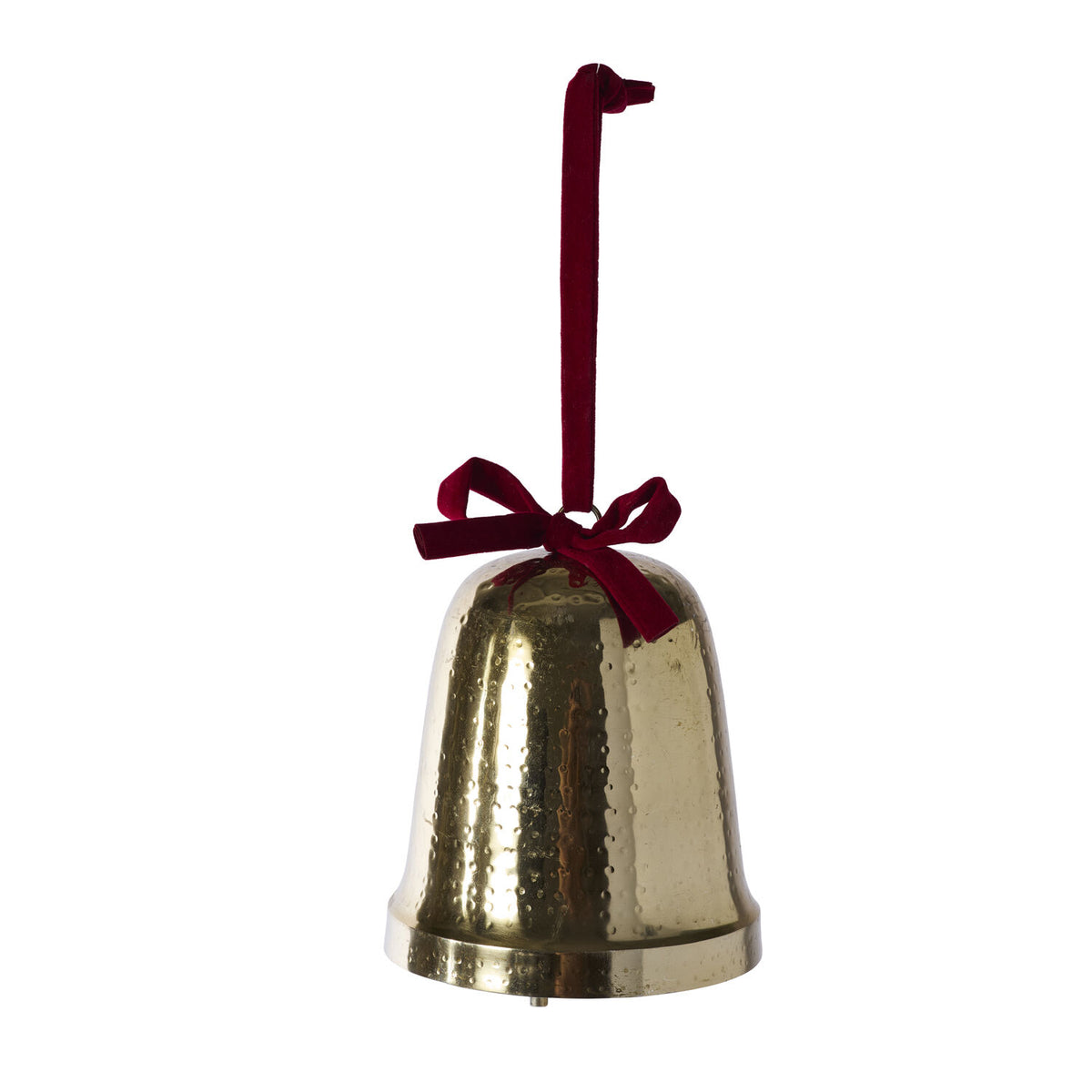 Velvet Bow Gold Bell Large