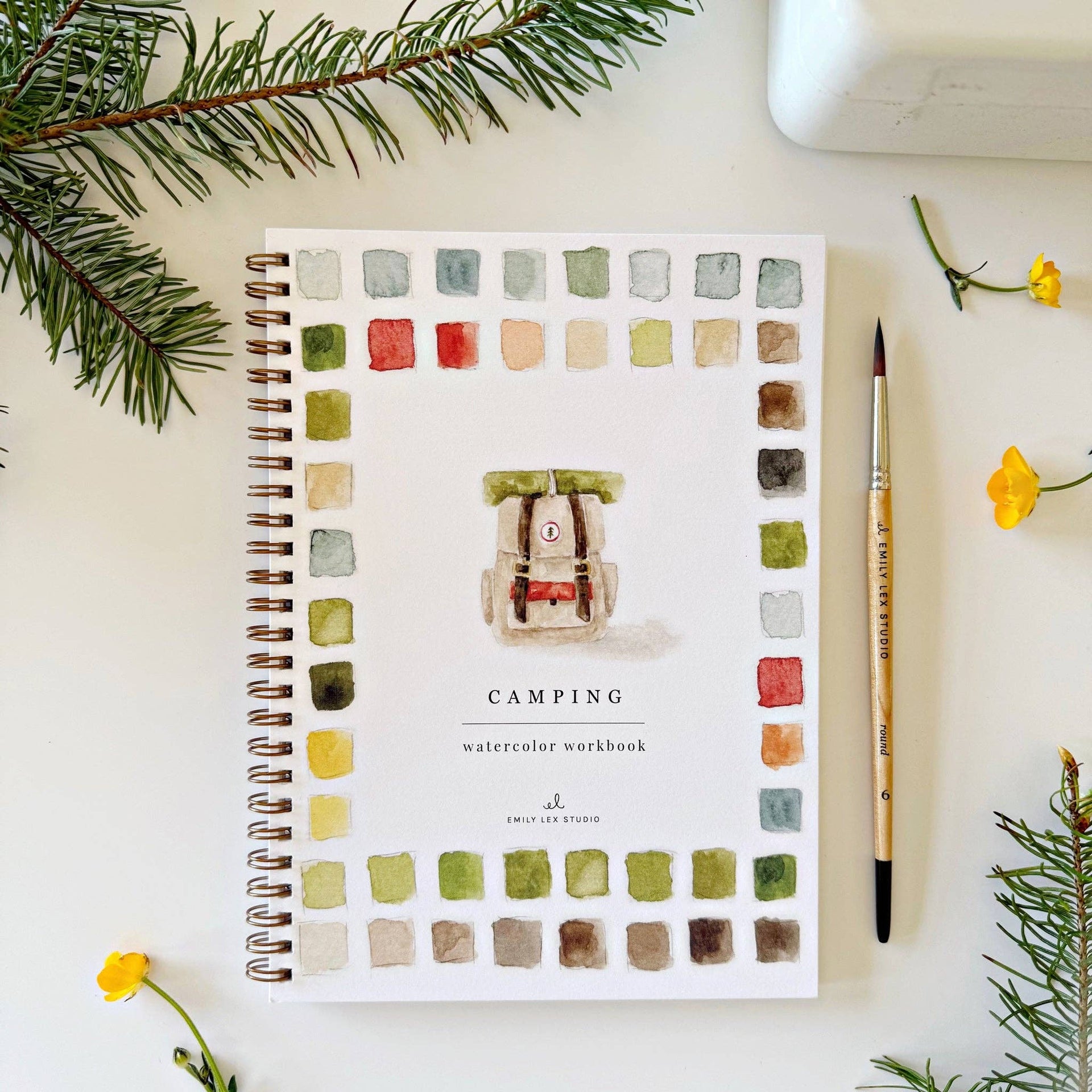 Camping watercolor workbook | Niche&Co.