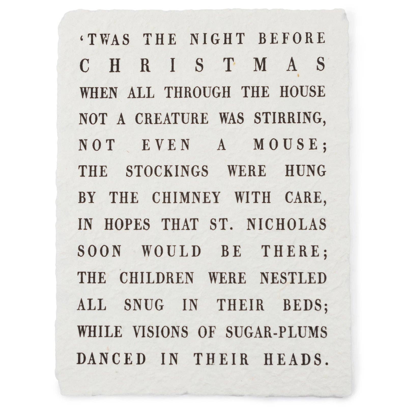 Sugarboo & Co - Twas The Night Before Christmas Handmade Paper Print 12"x16" | Niche&Co.