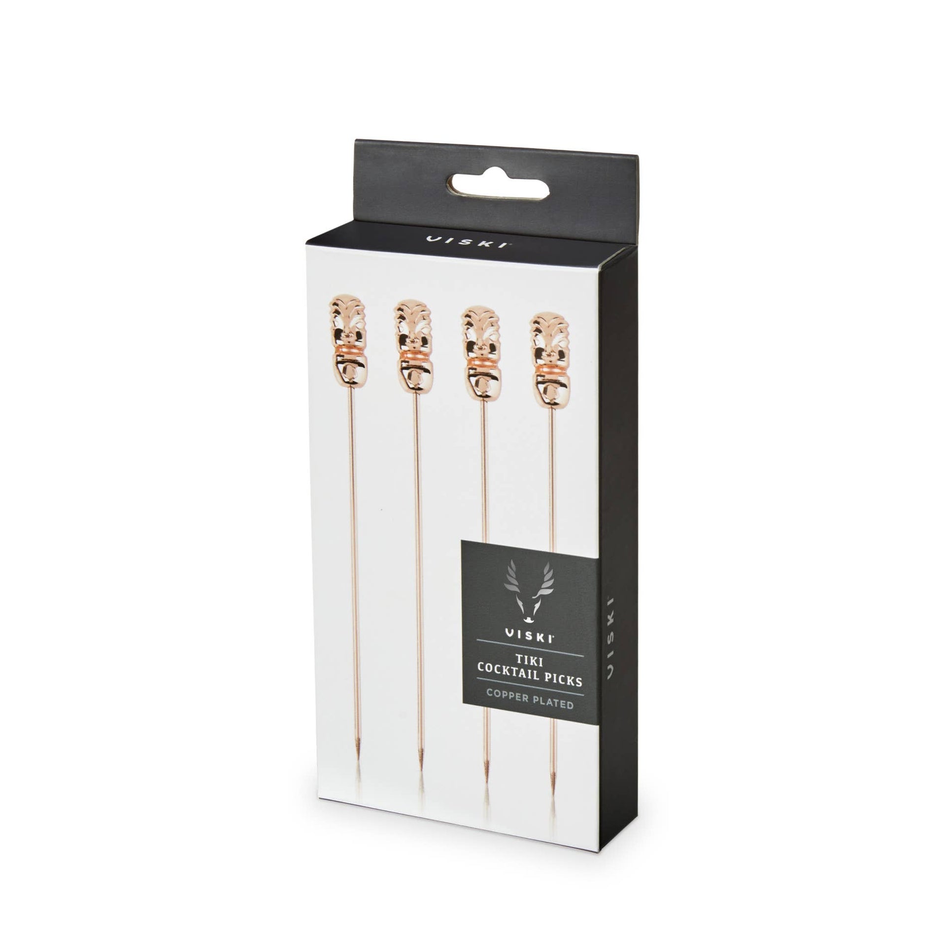 Viski Pacific™ Copper-Plated Tiki Cocktail Picks Set of 4