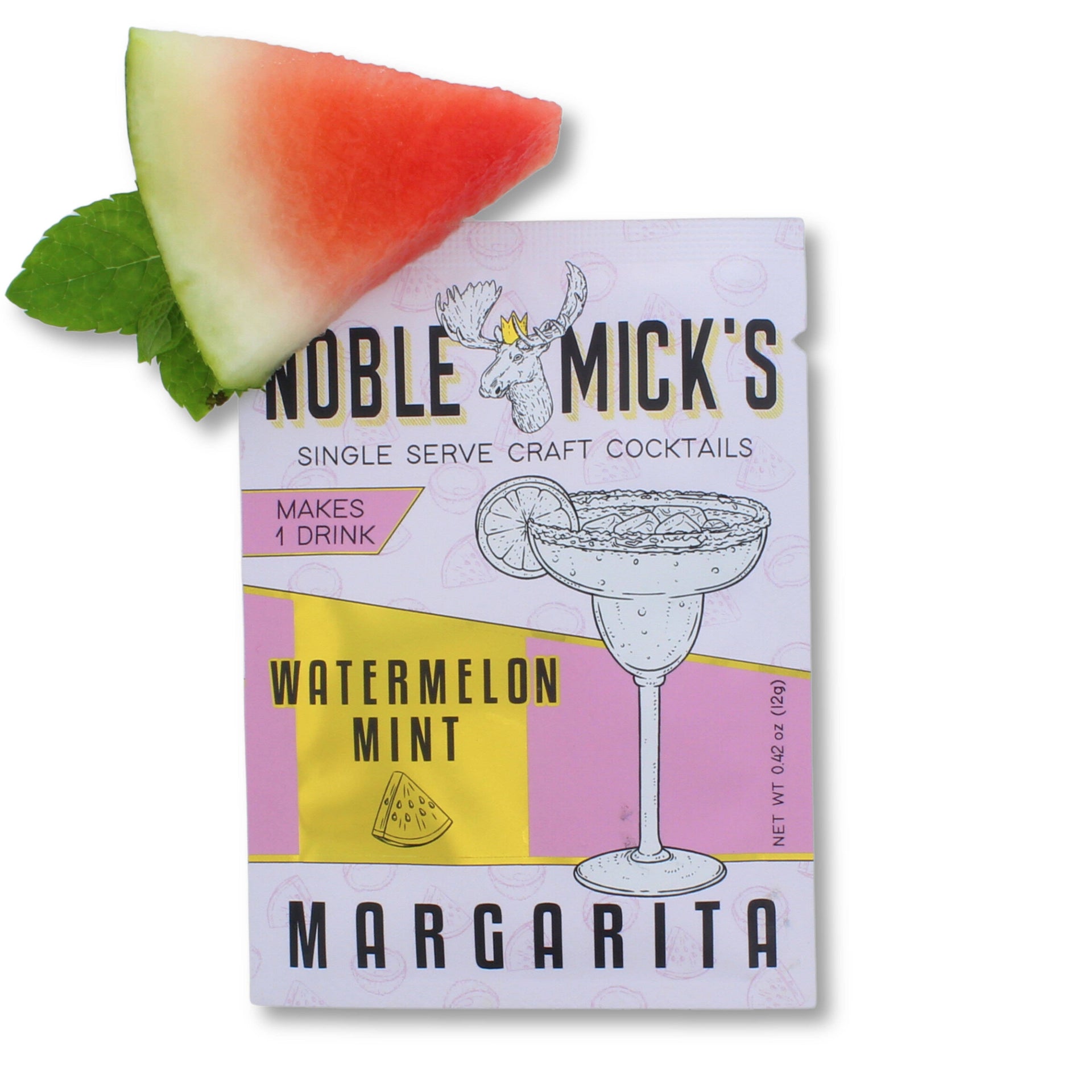 NOBLE MICK'S - Single Serve Craft Cocktails - Watermelon Mint Margarita Single Serve Craft Cocktail